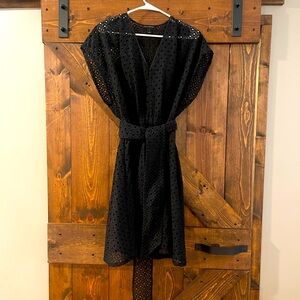 Banana Republic black eyelet dress size 6